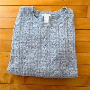 H&M Gray Cable Knit Sweater